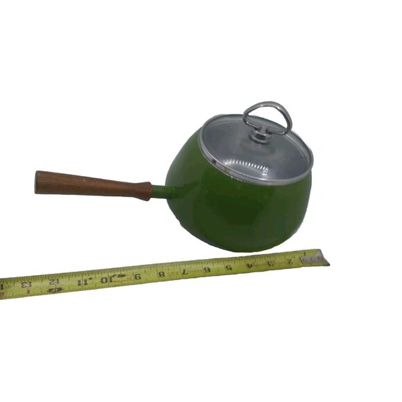 Vtg. MCM Fondue Pot Avocado Green Japan With Chantal Marked Lid READ Description - Picture 4 of 16